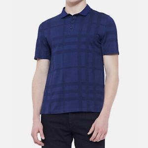 Burberry London Auden Navy Cotton collar polo shirt